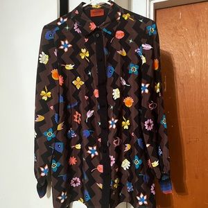 Missoni Blouse Size 42 Euro with Knit Cuff